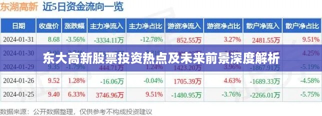 东大高新股票投资热点及未来前景深度解析