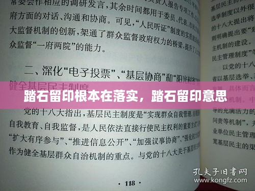 踏石留印根本在落实，踏石留印意思 