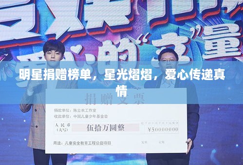 明星捐赠榜单，星光熠熠，爱心传递真情