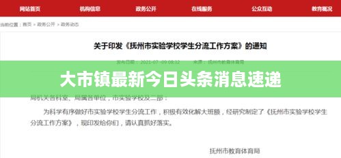 大市镇最新今日头条消息速递
