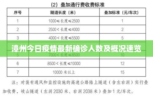 漳州今日疫情最新确诊人数及概况速览
