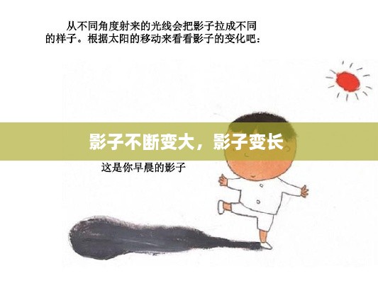 影子不断变大，影子变长 