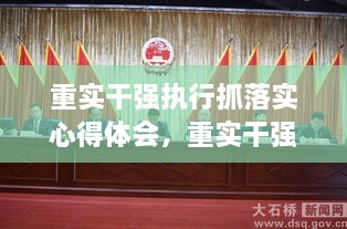 重实干强执行抓落实心得体会，重实干强执行抓落实工作总结 