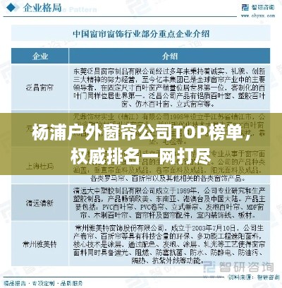 杨浦户外窗帘公司TOP榜单，权威排名一网打尽