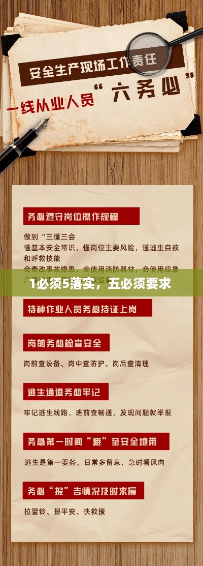 1必须5落实，五必须要求 